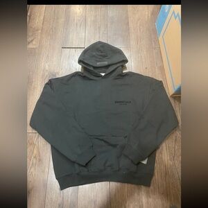 Essentials fear of god hoodie black Large